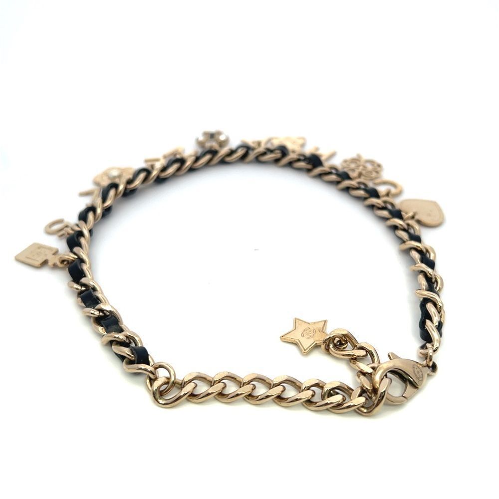 Chanel Carm Choker Necklace Faux Leather and Gold Tone - Picture 4 of 6